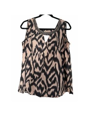 Bellatrix Mauve Pleated High-Neck Blouse - Professional Tank - Size Medium